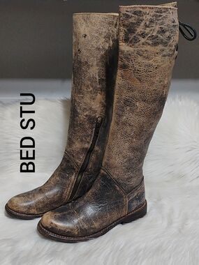 (C-19) SALE! BED|STU Manchester High Quality Factory Distressed Leather Boots